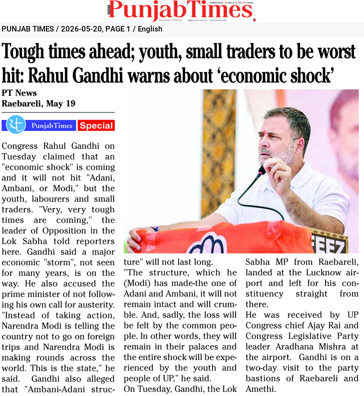 Tough times ahead; youth, small traders to be worst hit: Rahul Gandhi warns about ‘economic shock’