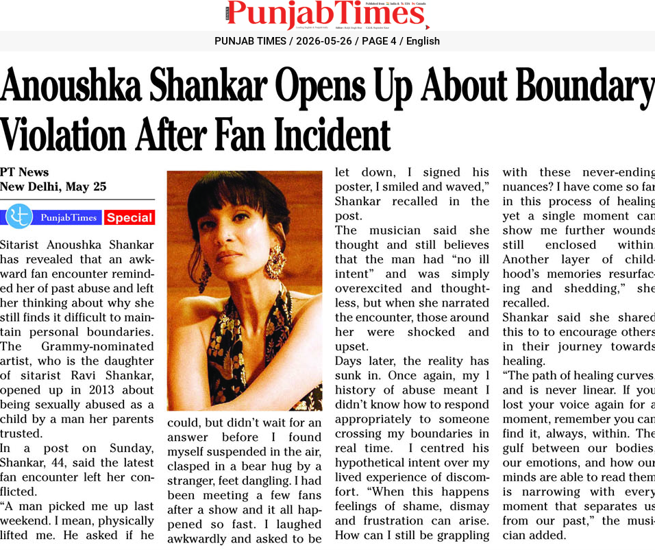 Anoushka Shankar Opens Up About Boundary Violation After Fan Incident