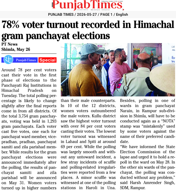 78% voter turnout recorded in Himachal gram panchayat elections