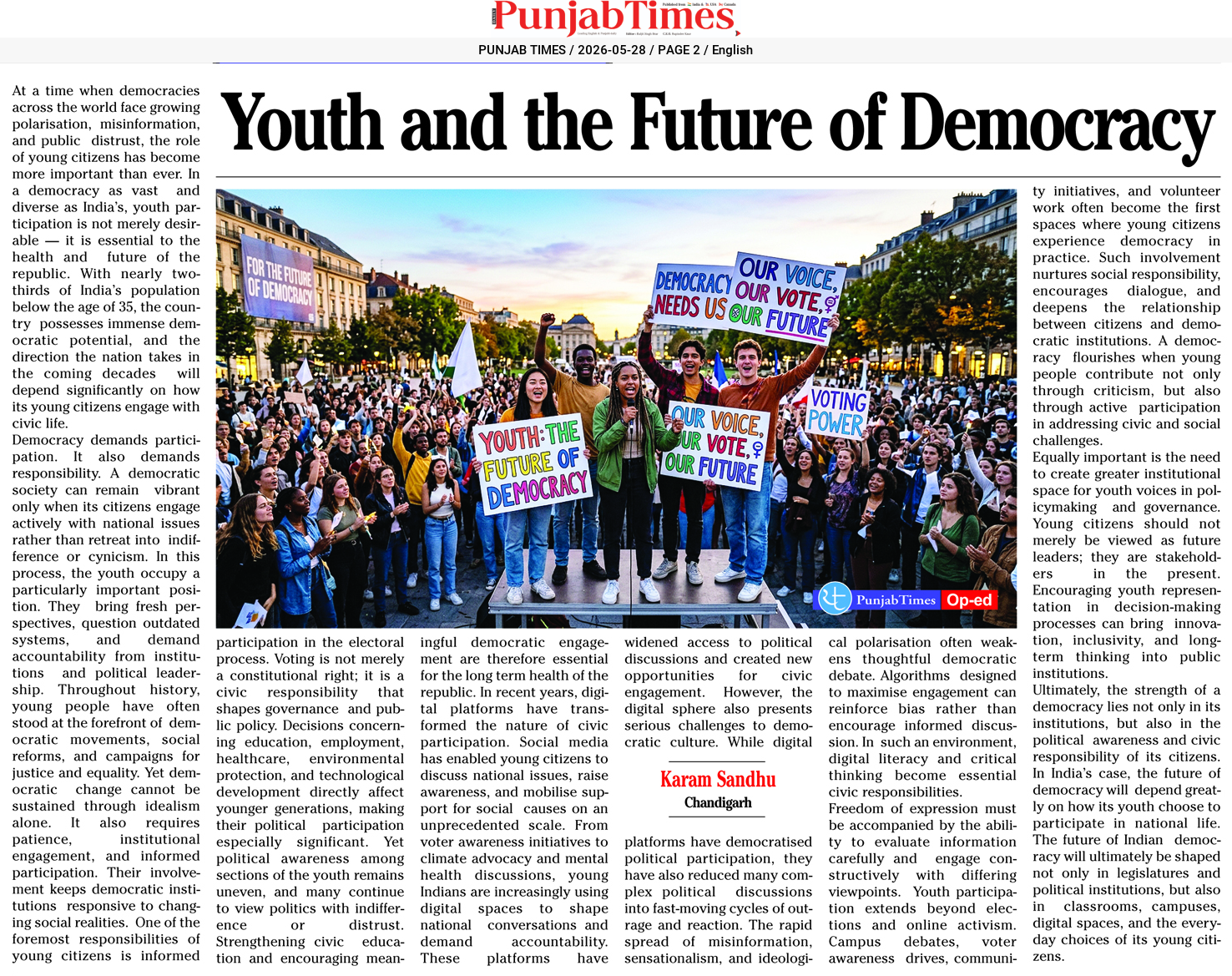 Youth and the Future of Democracy